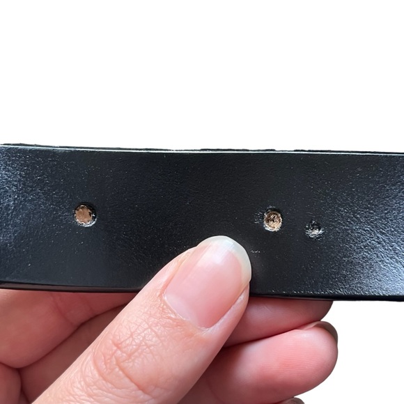 100% Real Leather Country Silver and Black Belt - Picture 6 of 6